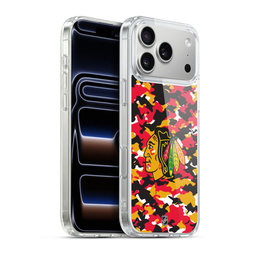 NHL Chicago Blackhawks Camouflage Soft Gel Case for Apple iPhone 17 Pro Max