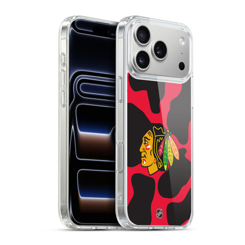 NHL Chicago Blackhawks Cow Pattern Soft Gel Case for Apple iPhone 17 Pro Max