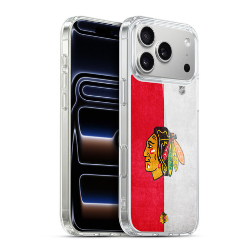 NHL Chicago Blackhawks Half Distressed Soft Gel Case for Apple iPhone 17 Pro Max