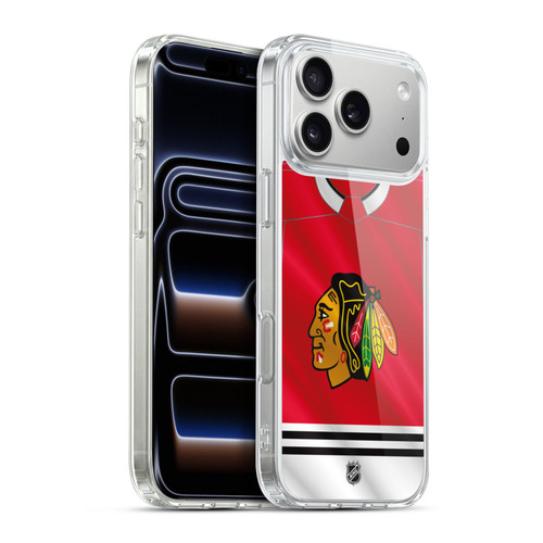 NHL Chicago Blackhawks Jersey Soft Gel Case for Apple iPhone 17 Pro Max