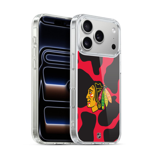 NHL Chicago Blackhawks Cow Pattern Soft Gel Case for Apple iPhone 17 Pro