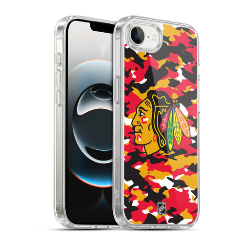 NHL Chicago Blackhawks Camouflage Soft Gel Case for Apple iPhone 16e / Apple iPhone 17e & MagSafe