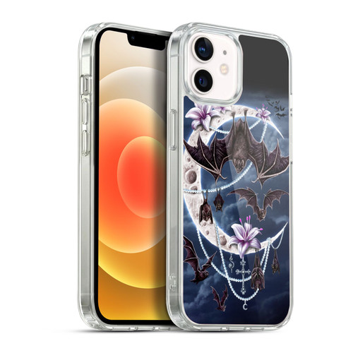 Sarah Richter Animals Gothic Bats & Crescent Moon Soft Gel Case for Apple iPhone 12 / iPhone 12 Pro & MagSafe