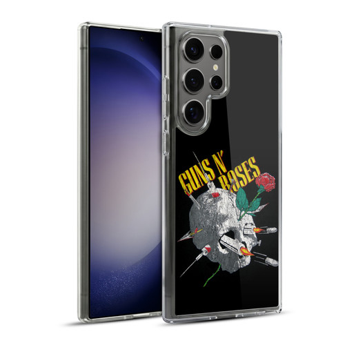 Guns N' Roses Band Art Needles Skull Vintage Soft Gel Case for Samsung Galaxy S23 Ultra 5G & MagSafe