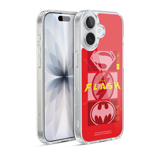 The Flash 2023 Graphics Superhero Logos Soft Gel Case for Apple iPhone 17