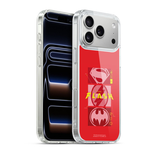 The Flash 2023 Graphics Superhero Logos Soft Gel Case for Apple iPhone 17 Pro Max