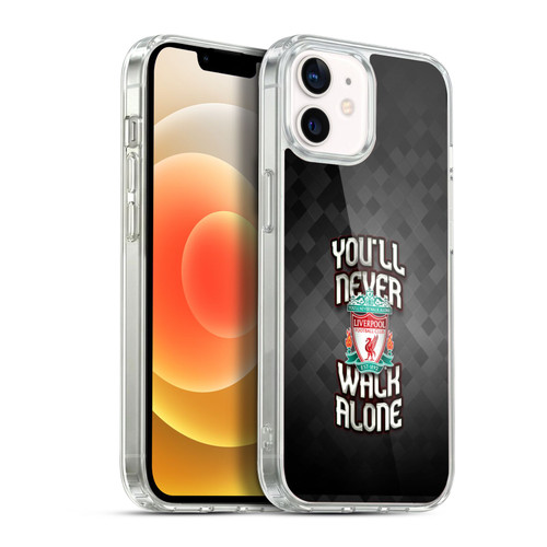 Liverpool Football Club Crest You'Ll Never Walk Alone Grey Pixel Soft Gel Case for Apple iPhone 12 / iPhone 12 Pro & MagSafe