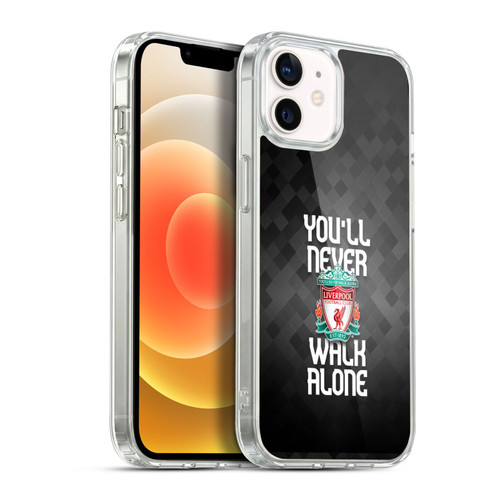 Liverpool Football Club Crest You'Ll Never Walk Alone Grey Pixel Plain Soft Gel Case for Apple iPhone 12 / iPhone 12 Pro & MagSafe