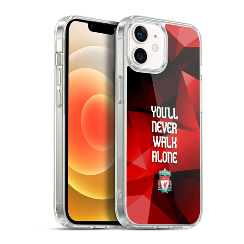 Liverpool Football Club Crest You'Ll Never Walk Alone Red Geo Plain Soft Gel Case for Apple iPhone 12 / iPhone 12 Pro & MagSafe