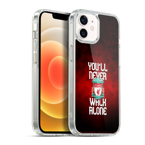 Liverpool Football Club Crest You'Ll Never Walk Alone Red Pixel Plain Soft Gel Case for Apple iPhone 12 / iPhone 12 Pro & MagSafe