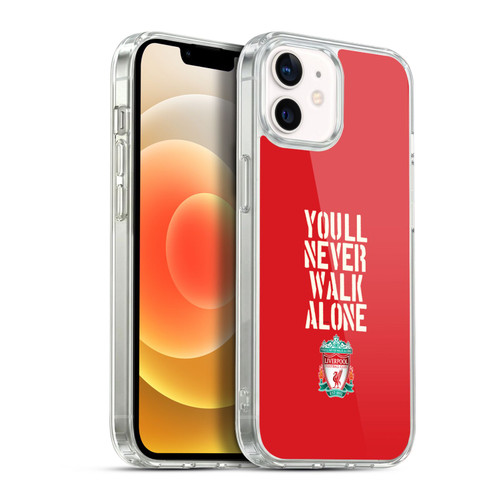 Liverpool Football Club Crest You'Ll Never Walk Alone Stencil Red Soft Gel Case for Apple iPhone 12 / iPhone 12 Pro & MagSafe