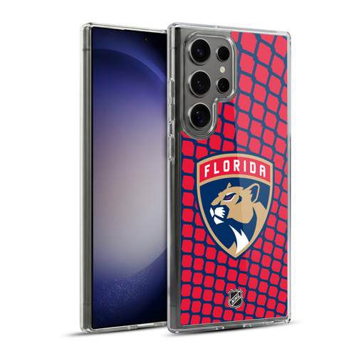 NHL Florida Panthers Net Pattern Soft Gel Case for Samsung Galaxy S23 Ultra 5G & MagSafe
