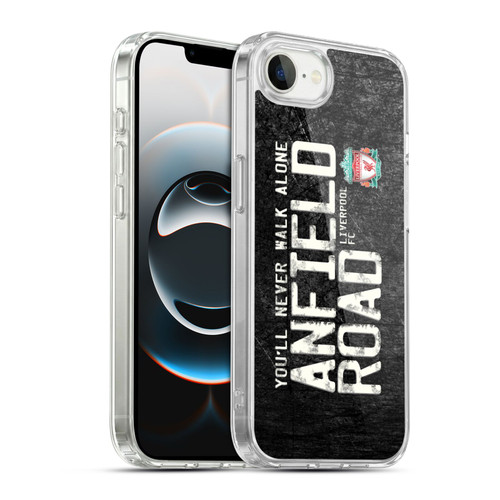 Liverpool Football Club Crest You'Ll Never Walk Alone Anfield Road Black Soft Gel Case for Apple iPhone 16e / Apple iPhone 17e & MagSafe