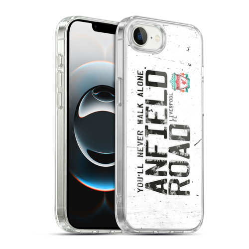 Liverpool Football Club Crest You'Ll Never Walk Alone Anfield Road White Soft Gel Case for Apple iPhone 16e / Apple iPhone 17e & MagSafe