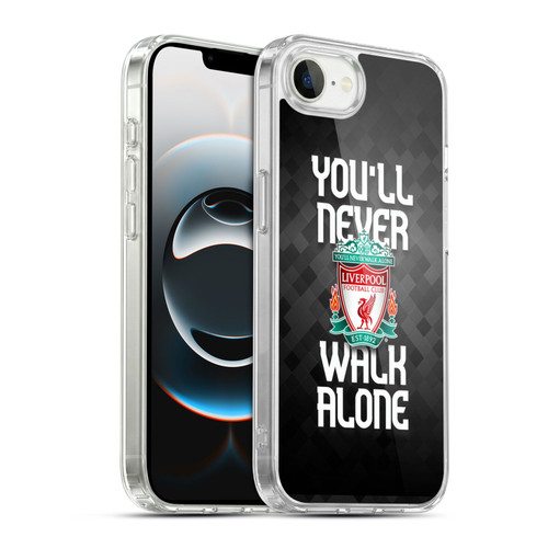 Liverpool Football Club Crest You'Ll Never Walk Alone Grey Pixel Plain Soft Gel Case for Apple iPhone 16e / Apple iPhone 17e & MagSafe