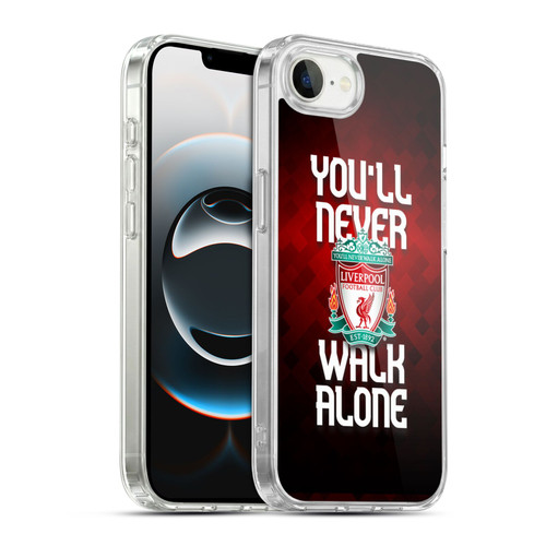 Liverpool Football Club Crest You'Ll Never Walk Alone Red Pixel Plain Soft Gel Case for Apple iPhone 16e / Apple iPhone 17e & MagSafe
