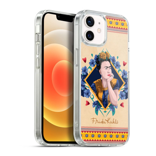 Frida Kahlo Portrait Indigo Soft Gel Case for Apple iPhone 12 / iPhone 12 Pro & MagSafe
