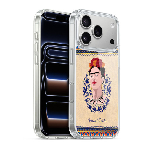 Frida Kahlo Portrait Navy Blue Soft Gel Case for Apple iPhone 17 Pro