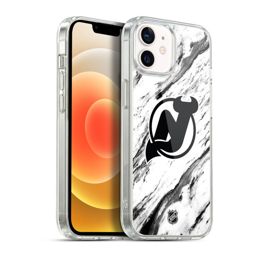 NHL New Jersey Devils Marble Soft Gel Case for Apple iPhone 12 / iPhone 12 Pro & MagSafe