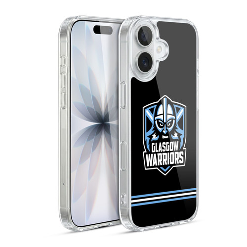 Glasgow Warriors Logo Stripes Black Soft Gel Case for Apple iPhone 17