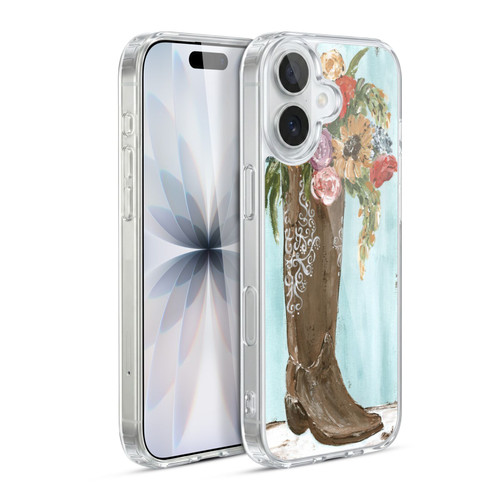 Haley Bush Floral Painting Boot Soft Gel Case for Apple iPhone 17