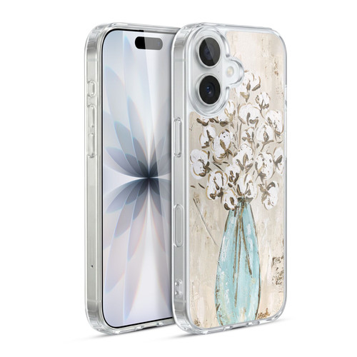 Haley Bush Floral Painting Cotton Soft Gel Case for Apple iPhone 17
