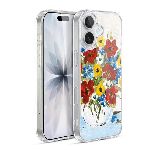 Haley Bush Floral Painting Patriotic Soft Gel Case for Apple iPhone 17