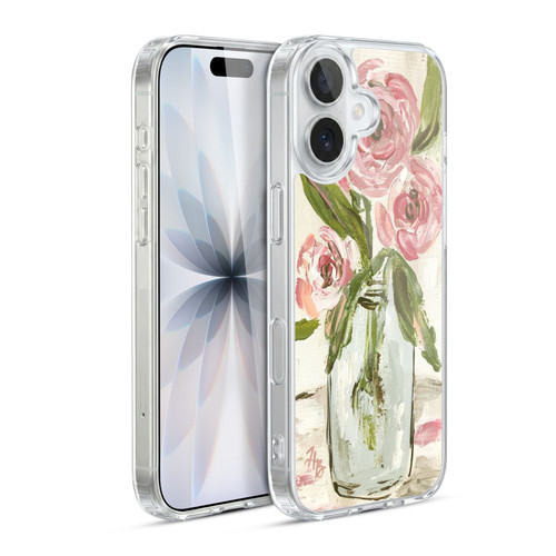 Haley Bush Floral Painting Pink Vase Soft Gel Case for Apple iPhone 17