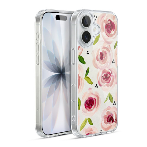 Haley Bush Floral Painting Pink Pattern Soft Gel Case for Apple iPhone 17