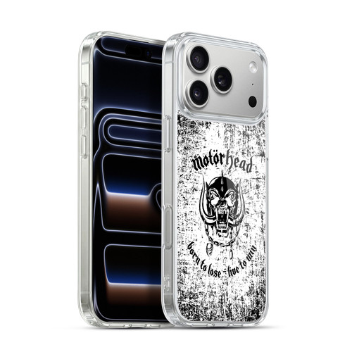 Motorhead Logo Born To Lose Live To Win Soft Gel Case for Apple iPhone 17 Pro Max