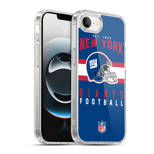 NFL New York Giants Graphics Helmet Typography Soft Gel Case for Apple iPhone 16e / Apple iPhone 17e & MagSafe