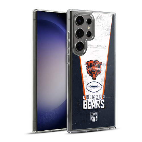 NFL Chicago Bears Logo Art Banner Soft Gel Case for Samsung Galaxy S23 Ultra 5G & MagSafe
