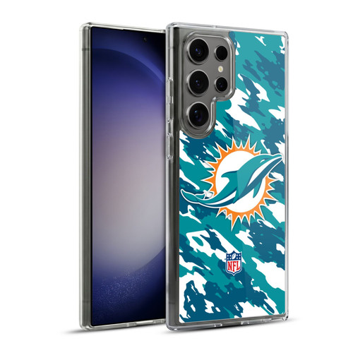 NFL Miami Dolphins Logo Camou Soft Gel Case for Samsung Galaxy S23 Ultra 5G & MagSafe