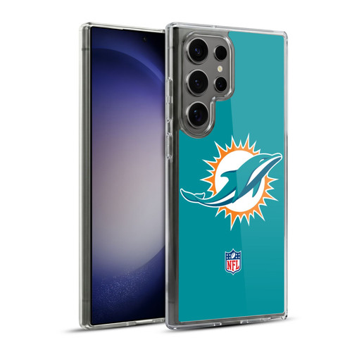 NFL Miami Dolphins Logo Plain Soft Gel Case for Samsung Galaxy S23 Ultra 5G & MagSafe