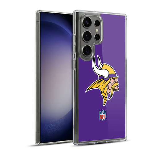 NFL Minnesota Vikings Logo Plain Soft Gel Case for Samsung Galaxy S23 Ultra 5G & MagSafe