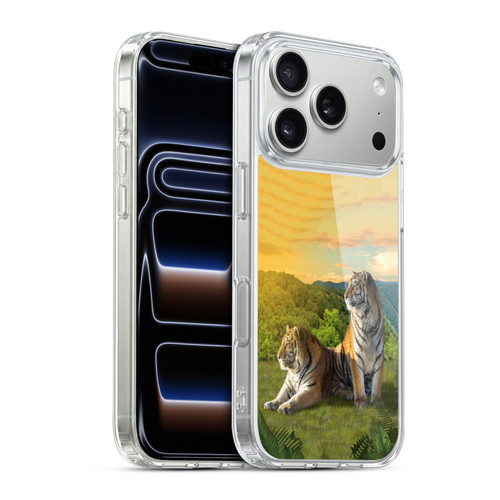 Vincent Hie Key Art Tigers In Sunset Soft Gel Case for Apple iPhone 17 Pro