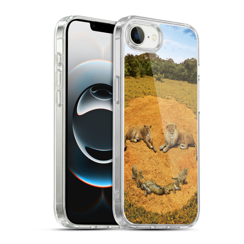 Vincent Hie Key Art A Lion Happiness Soft Gel Case for Apple iPhone 16e / Apple iPhone 17e & MagSafe