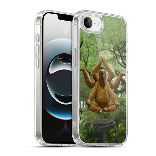 Vincent Hie Key Art Zen Sloth Soft Gel Case for Apple iPhone 16e / Apple iPhone 17e & MagSafe