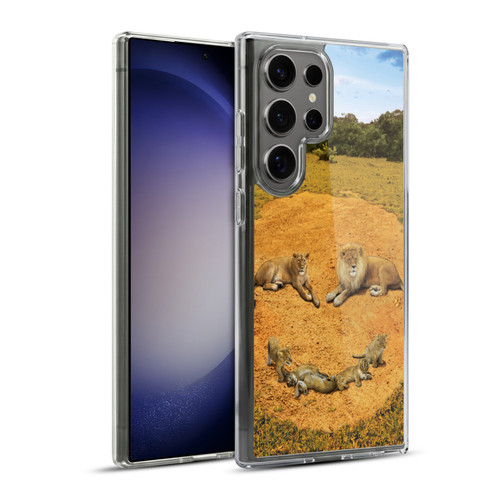 Vincent Hie Key Art A Lion Happiness Soft Gel Case for Samsung Galaxy S23 Ultra 5G & MagSafe