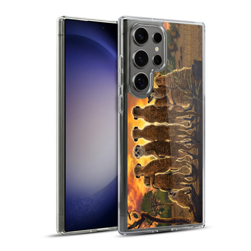 Vincent Hie Key Art Meerkat Family Soft Gel Case for Samsung Galaxy S23 Ultra 5G & MagSafe