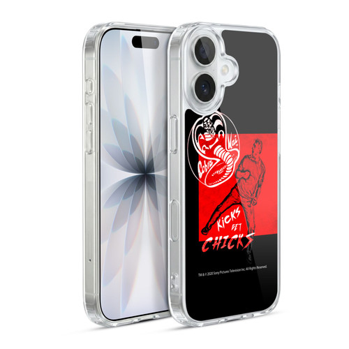 Cobra Kai Composed Art John Lawrence Kicks Soft Gel Case for Apple iPhone 17