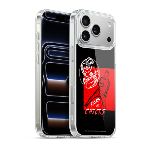 Cobra Kai Composed Art John Lawrence Kicks Soft Gel Case for Apple iPhone 17 Pro Max