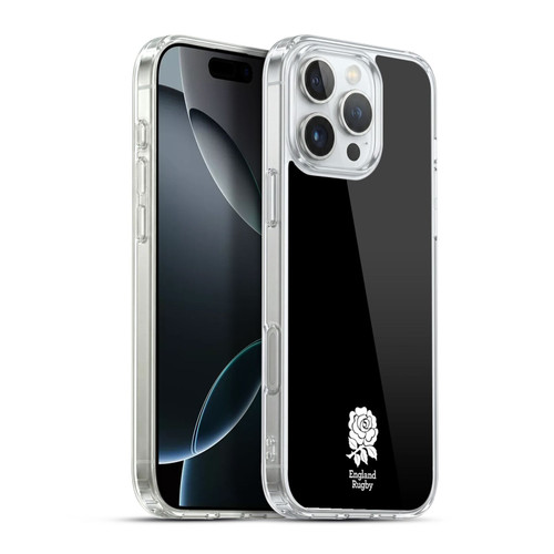 England Rugby Union 2016/17 The Rose Plain Black Soft Gel Case for Apple iPhone 16 Pro Max & MagSafe