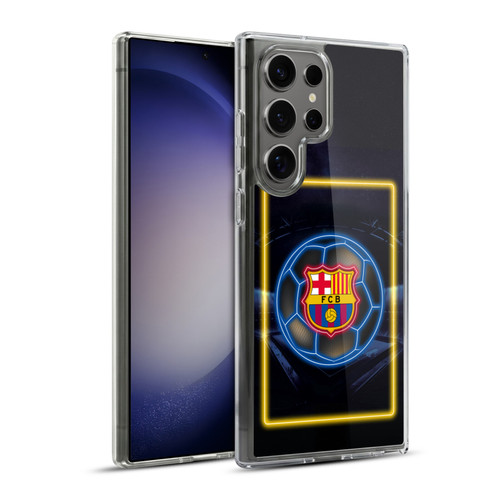FC Barcelona Neon Logo Soft Gel Case for Samsung Galaxy S23 Ultra 5G & MagSafe