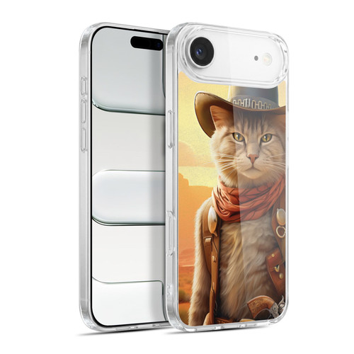Michael David Ward Animals Kitty Cowboy Soft Gel Case for Apple iPhone 17 Air