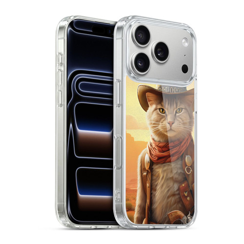 Michael David Ward Animals Kitty Cowboy Soft Gel Case for Apple iPhone 17 Pro