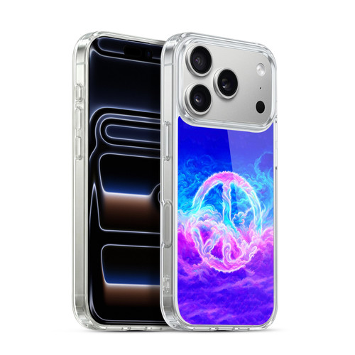 Wumples Cosmic Arts Clouded Peace Symbol Soft Gel Case for Apple iPhone 17 Pro