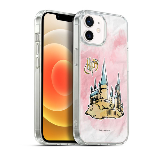 Harry Potter Deathly Hallows XVII Logo And Castle Soft Gel Case for Apple iPhone 12 / iPhone 12 Pro & MagSafe