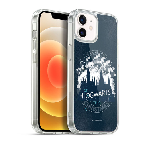 Harry Potter Deathly Hallows XXXII Stay At Hogwarts This Christmas Soft Gel Case for Apple iPhone 12 / iPhone 12 Pro & MagSafe