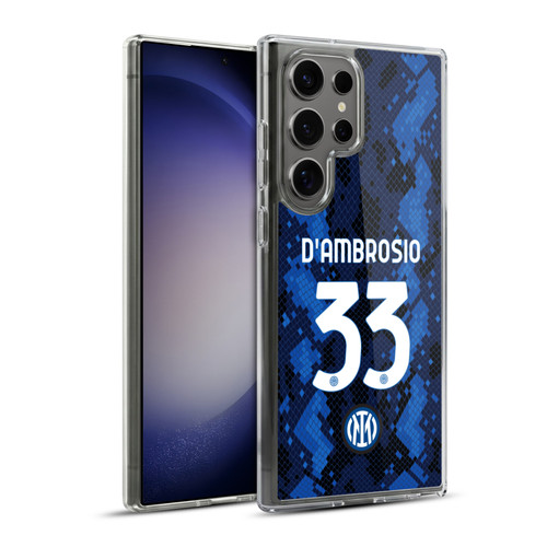 Fc Internazionale Milano 2021/22 Players Home Kit Danilo D'Ambrosio Soft Gel Case for Samsung Galaxy S23 Ultra 5G & MagSafe